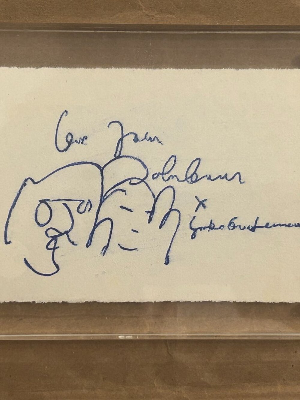 John Lennon & Yoko - Sketch SIGNED + LOA